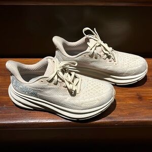 Women’s Hoka Cream Athletic Shoes